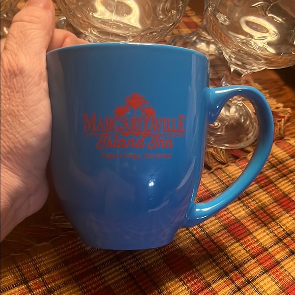 Margaritaville Blue Ceramic Mug Vibrant Dining Essential - Picture 1 of 3